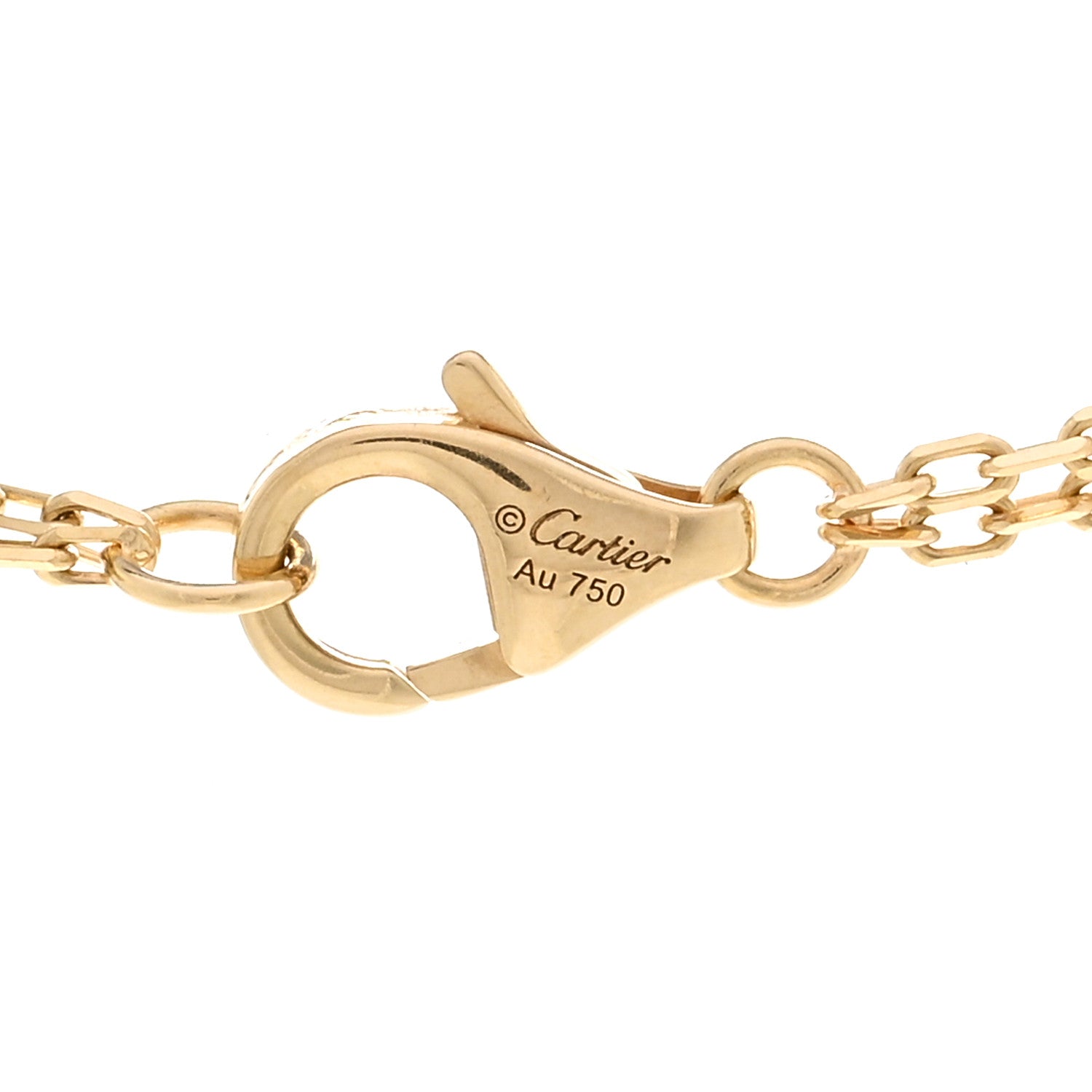 Cartier 18K Yellow Gold 2 Diamond LOVE Necklace 4 of 5