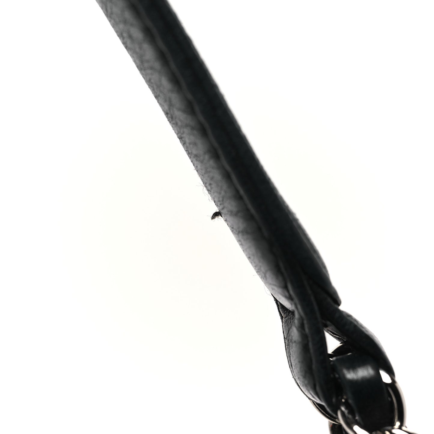 Grained Calfskin Stitched Braided With Style Backpack Black