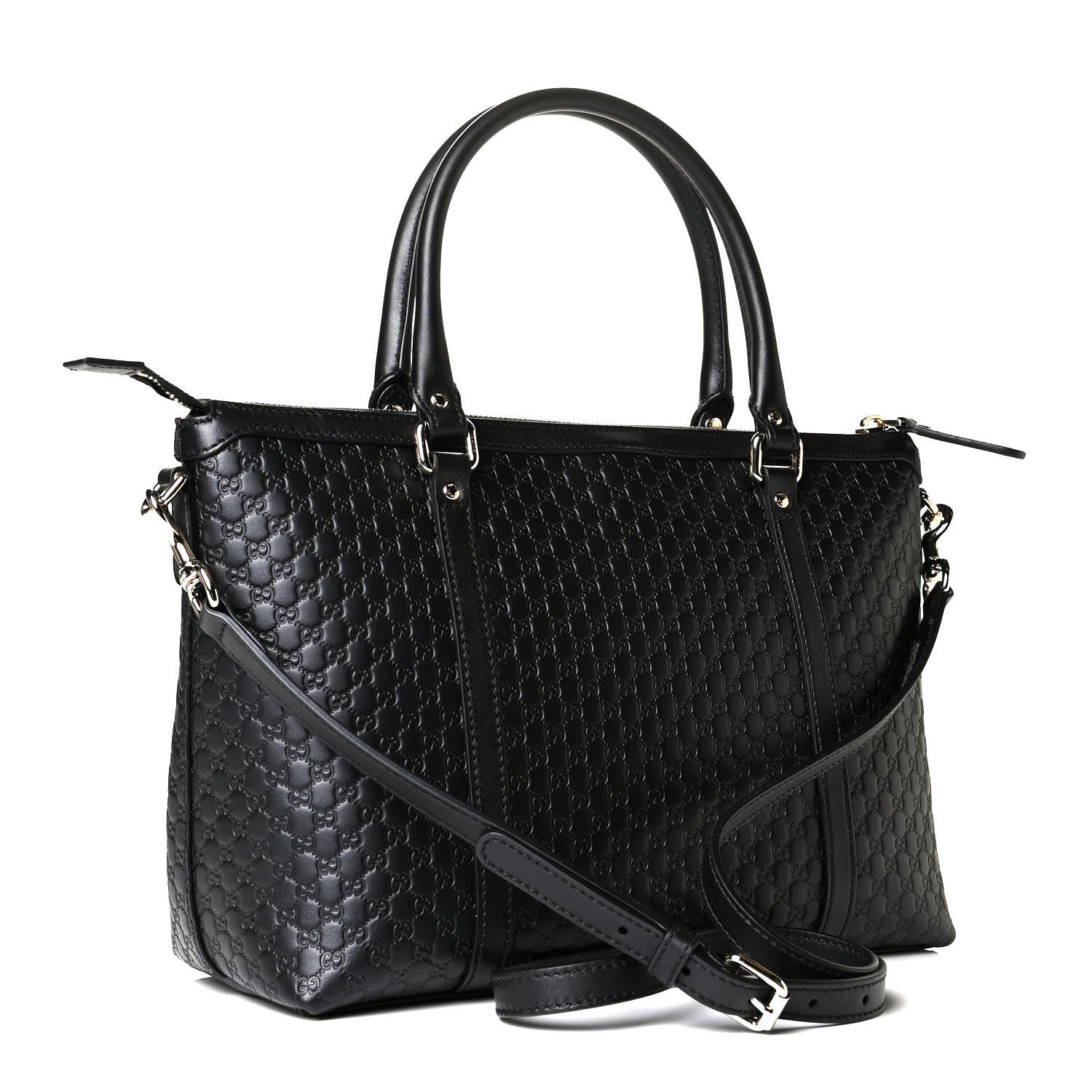 Gucci Soft Microguccissima Small Zippered Satchel Black 2 of 8