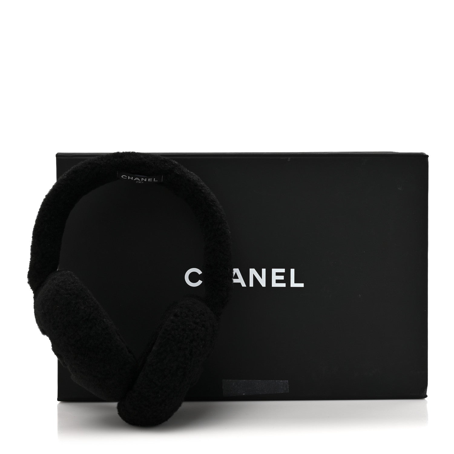 Chanel Shearling CC Ear Muffs Black 6 of 6