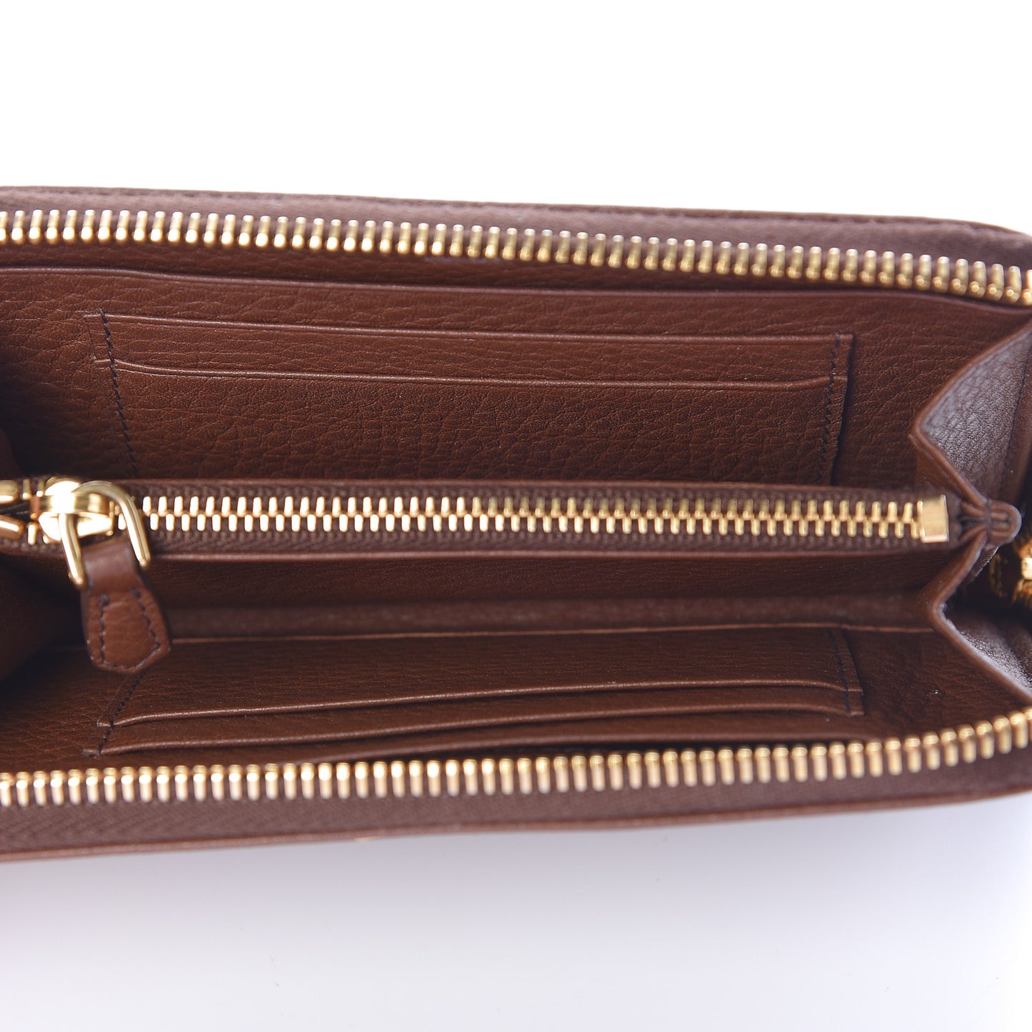 Vitello Daino Compact Zip Around Wallet Palissandro