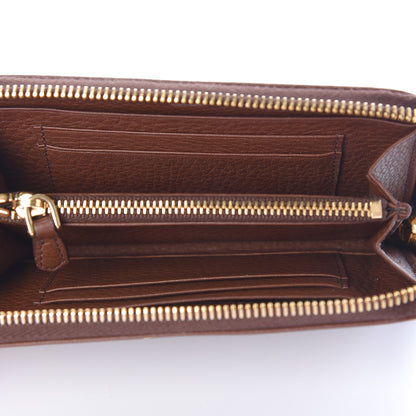 Prada Vitello Daino Compact Zip Around Wallet Palissandro 5 of 7