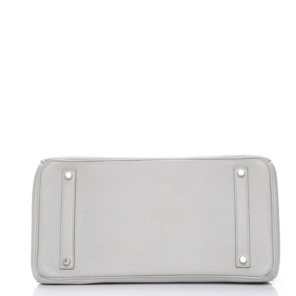 Hermes Taurillon Clemence Birkin 35 Gris Perle 6 of 25