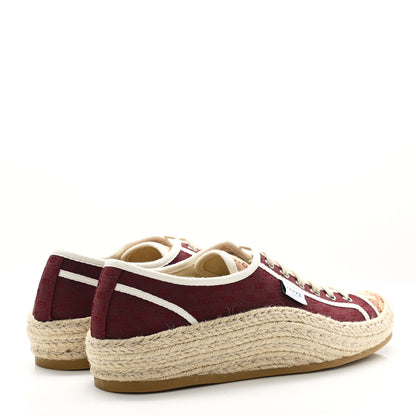 Gucci Jacquard Mini GG Monogram Mens Espadrille Sneakers 9.5 Burgundy Brick Red 4 of 9