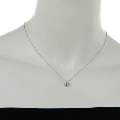 Tiffany 18K White Gold Diamond Metro Peace Pendant Necklace 2 of 6