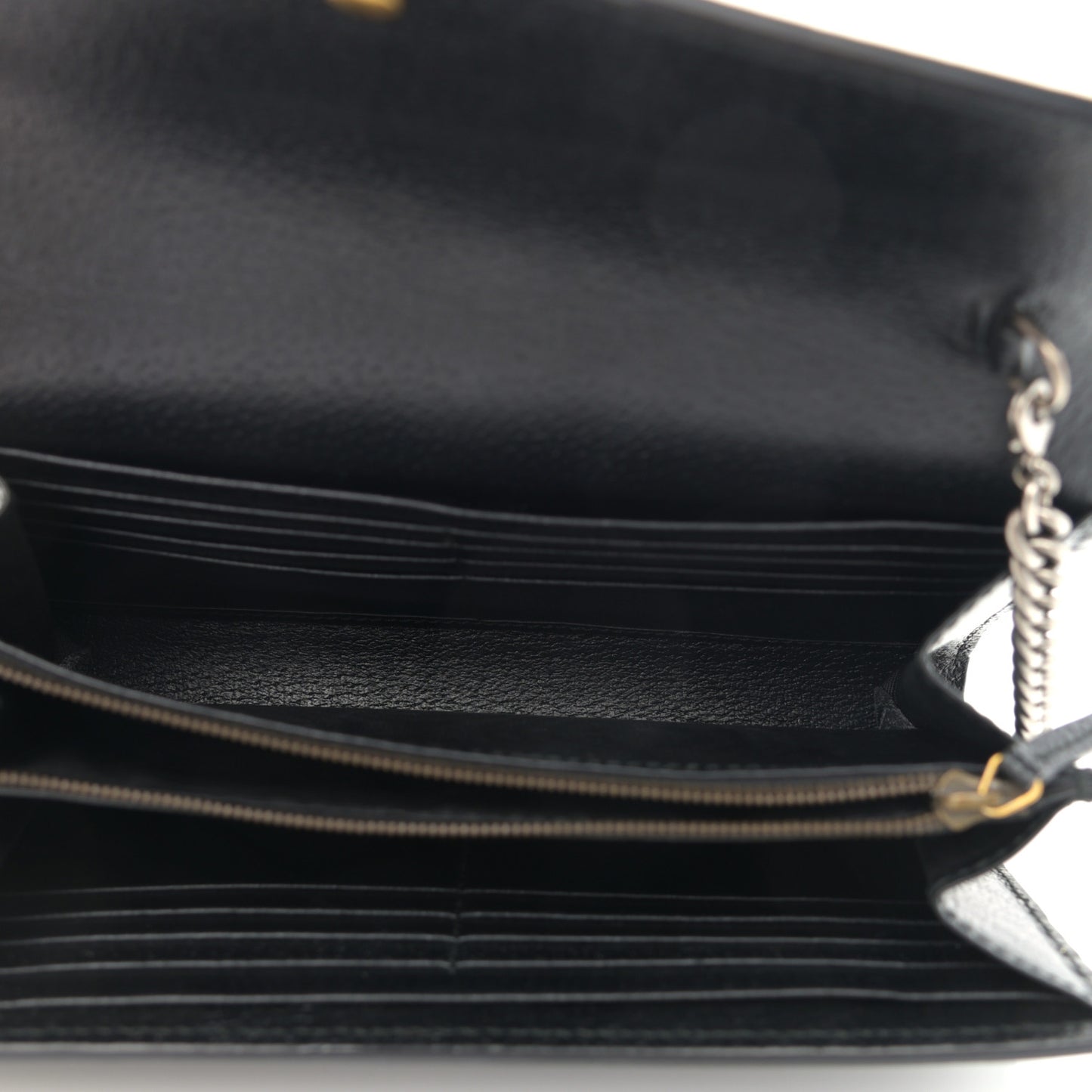 Calfskin Web Mini Dionysus Chain Wallet Black
