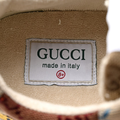 Gucci Monogram Multicolor Mens Rhyton Sneakers 8.5 Yellow Blue Great White Tabasco 6 of 8