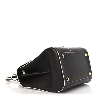 Delvaux Grained Calfskin Bi-Color Brillant Mini Satchel Black 5 of 13