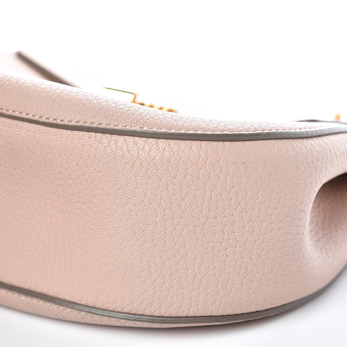 Grained Lambskin Drew Shoulder Bag Cement Pink