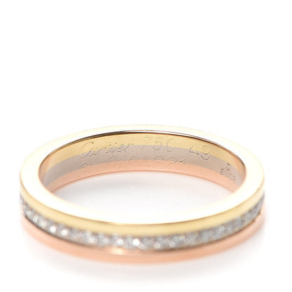 Cartier 18K White Yellow Pink Gold Diamond 3.5mm Vendome Louis Cartier Wedding Band 49 4.75 4 of 4