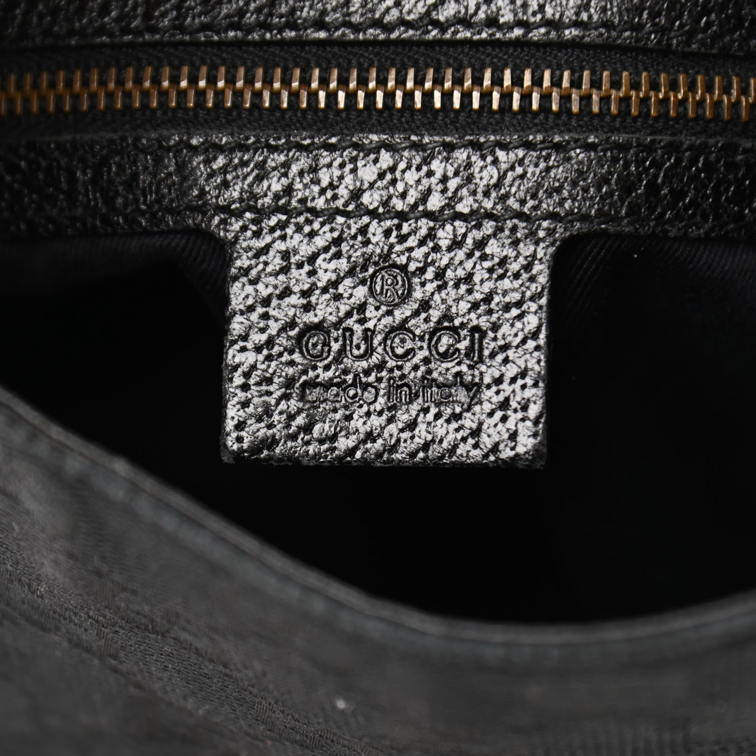 Gucci Monogram Piston Lock Jackie O Hobo Black 6 of 11