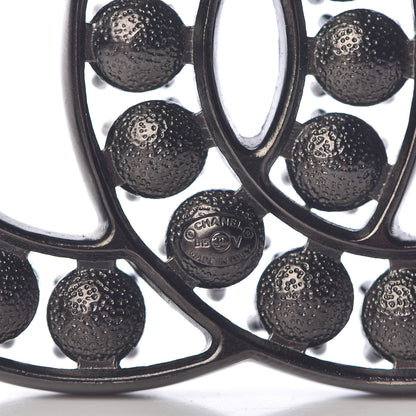 Chanel Ruthenium Crystal CC Brooch Black 4 of 5