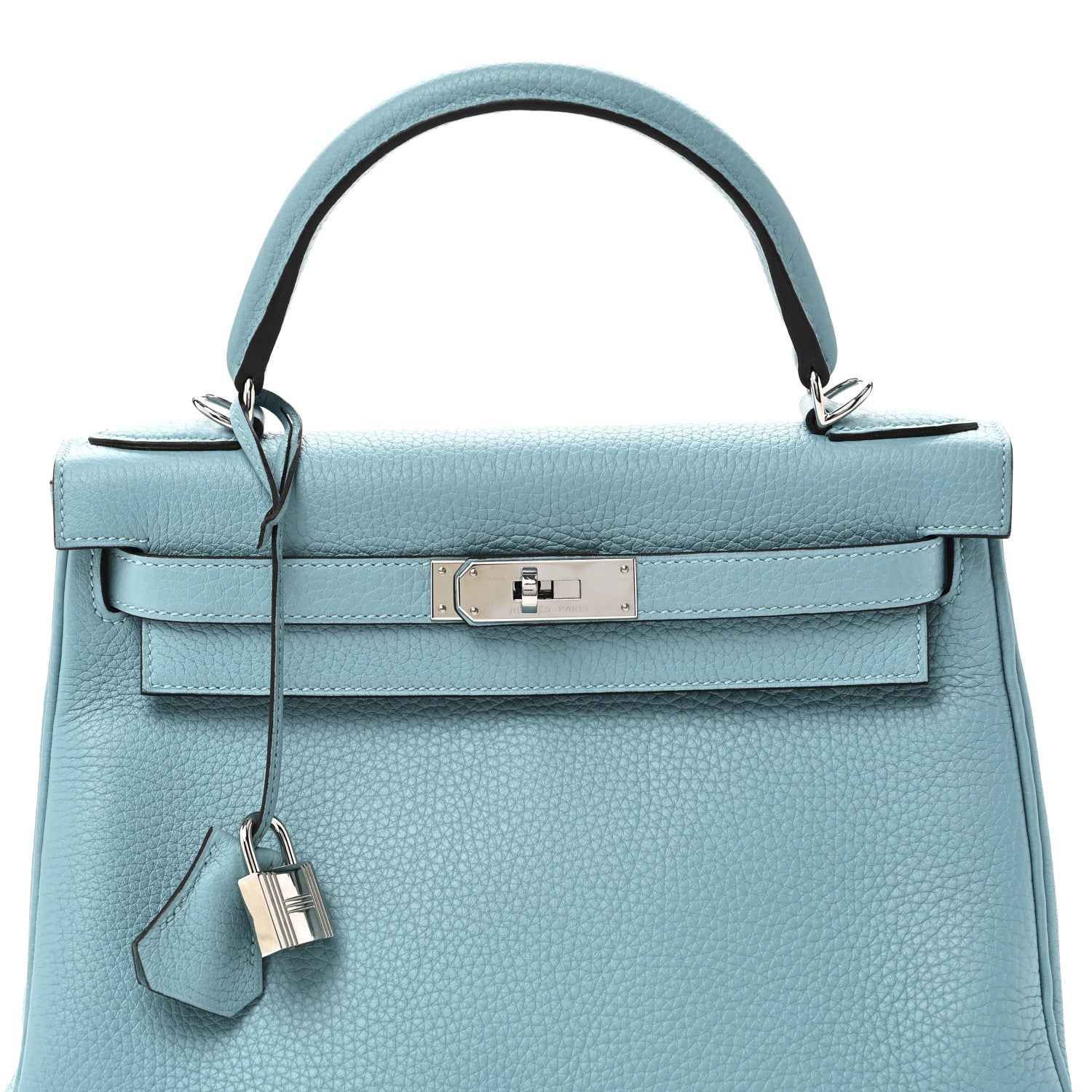 Hermes Taurillon Clemence Kelly Retourne 28 Turquoise 8 of 10