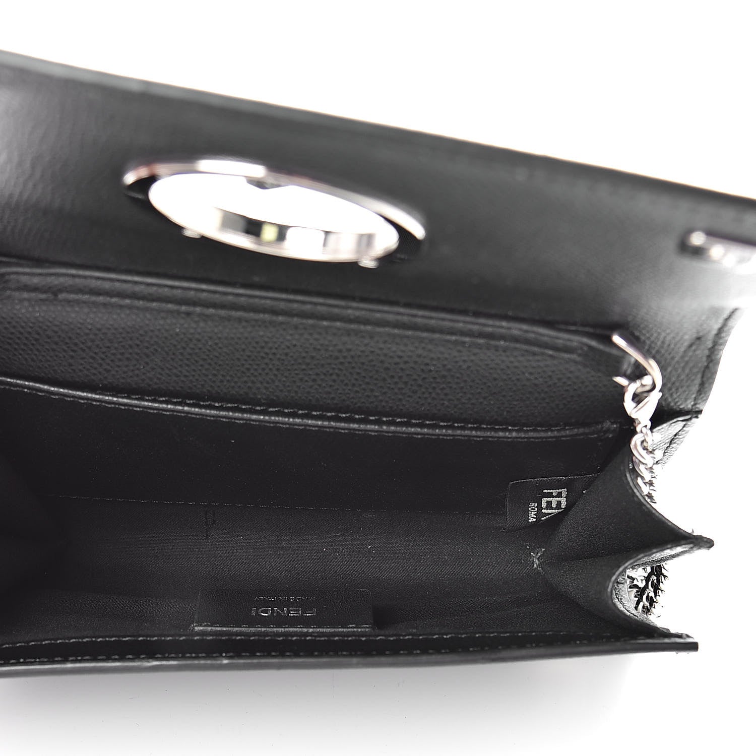 Fendi Vitello Cruise F is Fendi Wallet on Chain Black 5 of 11