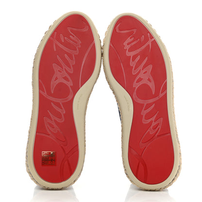 Christian Louboutin Toile Calfskin Espasneak Flat Sneaker 38 Obscur 5 of 7