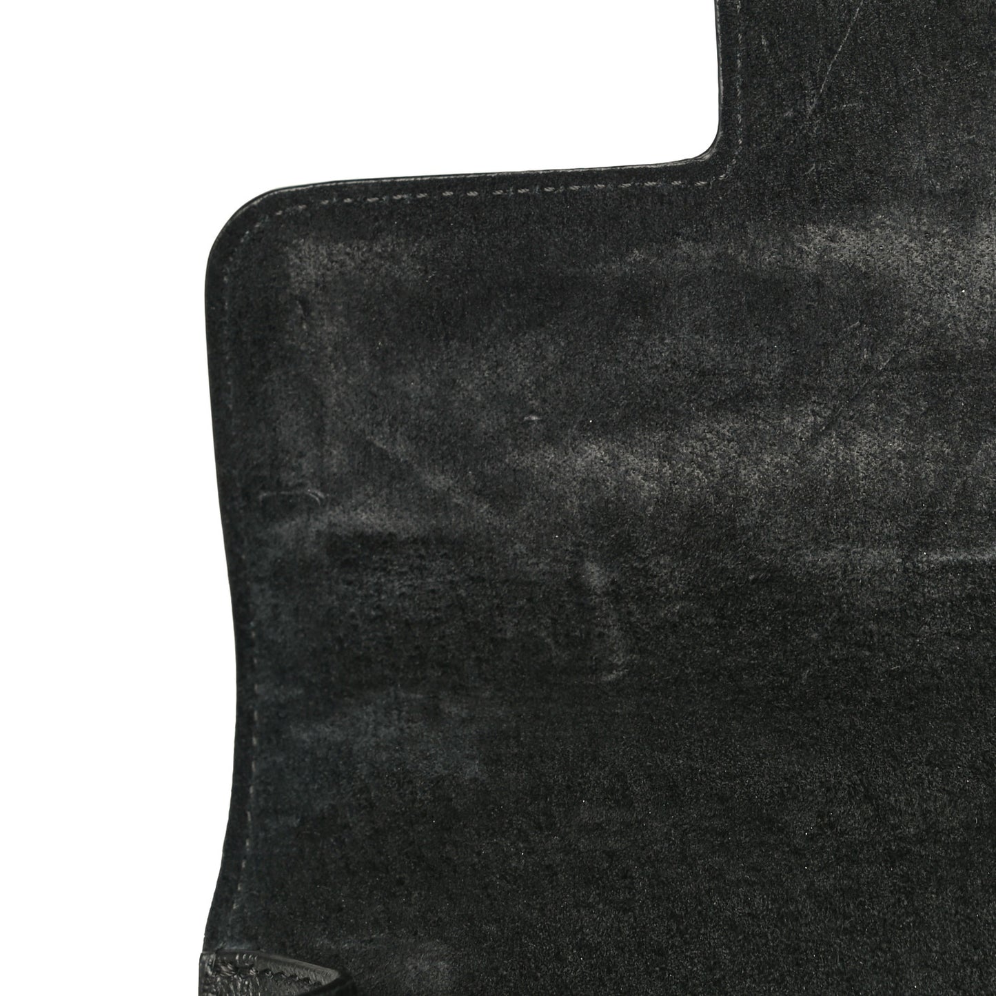 Grained Calfskin Small Insignia Flap Black