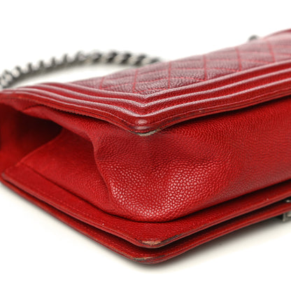 Chanel Caviar Quilted Medium Boy Flap Red 11 of 37
