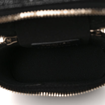 Chanel Caviar Quilted Small Handle With Care Vanity Case With Chain Black 5 of 9