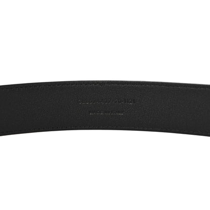 Saint Laurent Grained Calfskin Monogram Cassandre Square Buckle Belt 70 28 Black 6 of 6
