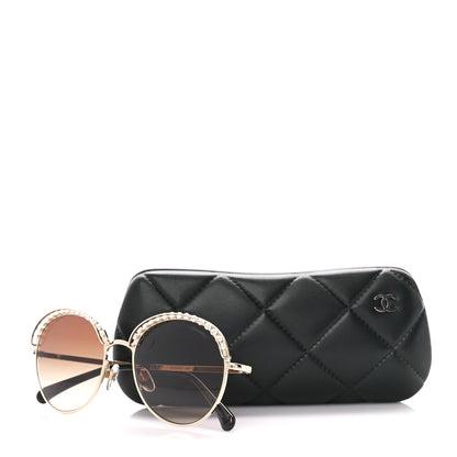 Chanel Pearl Round Sunglasses 4234-H Light Brown 8 of 8