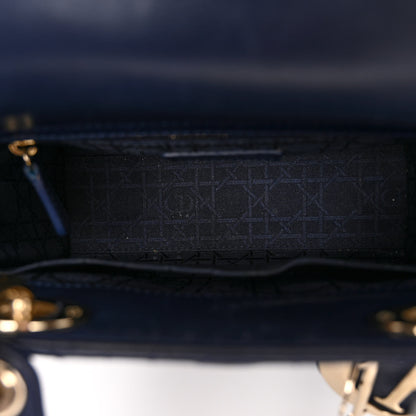 Christian Dior CHRISTIAN DIOR Lambskin Cannage Small Lucky Badges My Lady Dior Navy 5 of 9