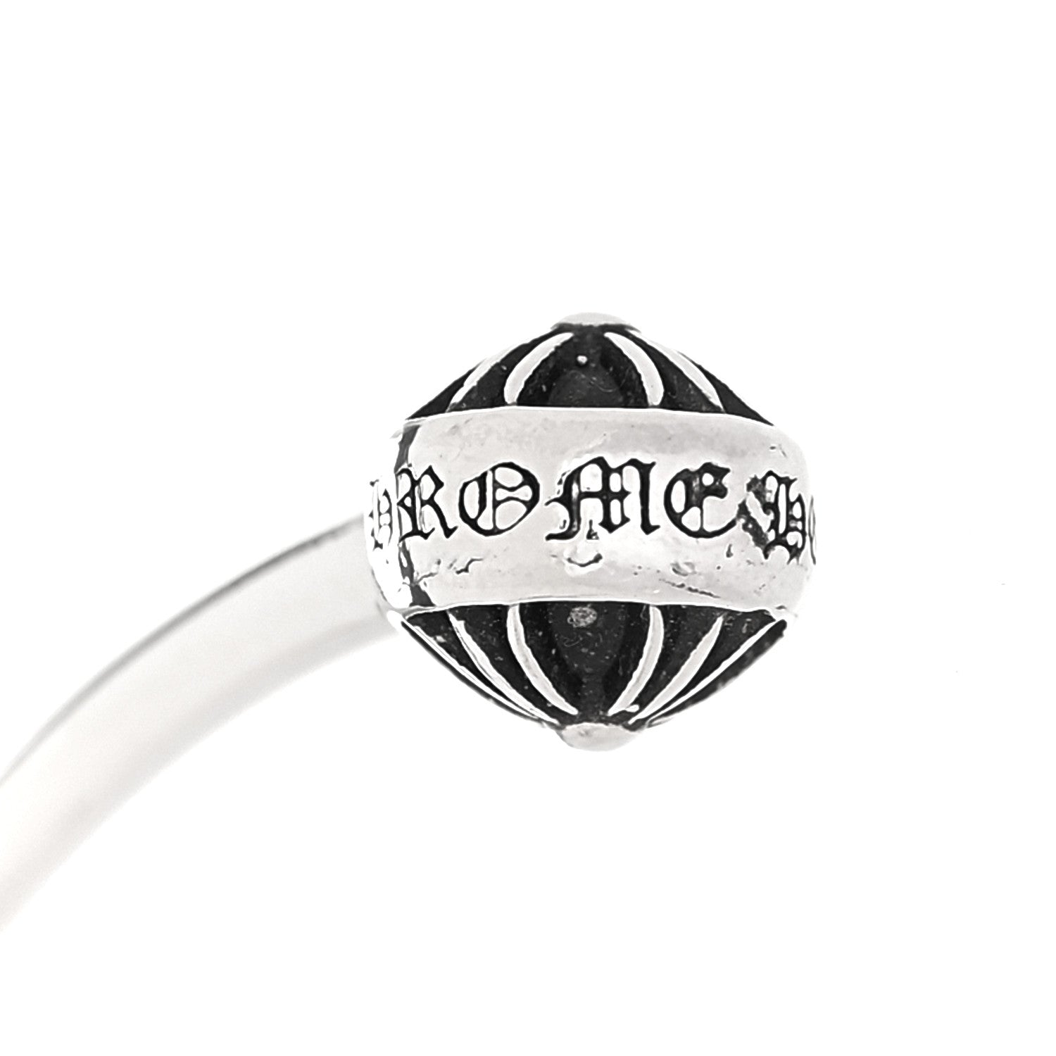 Chrome Hearts Sterling Silver Tiny E CH Cuff Bracelet 3 of 6