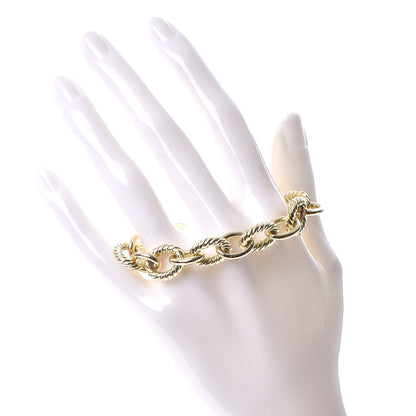 David Yurman 18K Yellow Gold 12mm Large Oval Link Bracelet 2 of 6