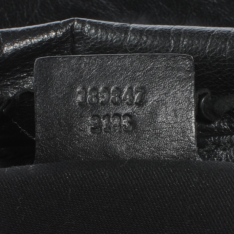 Gucci Leather Ruffle Sabrina Boston Tote Black 7 of 8