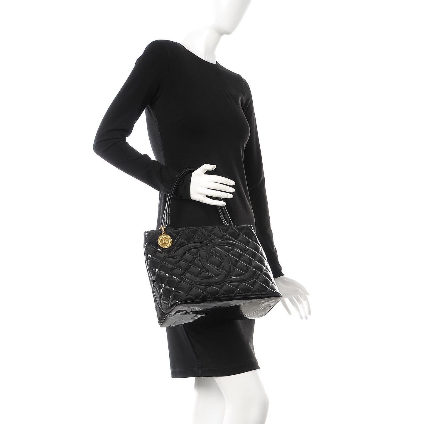 Patent Medallion Tote Black