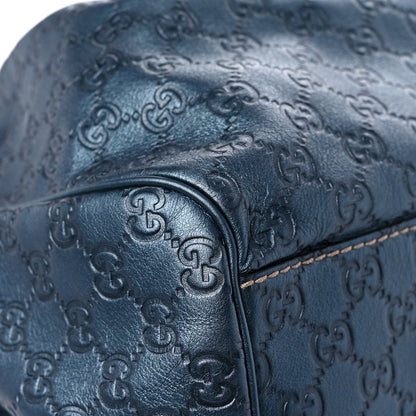 Gucci Metallic Guccissima Large Sukey Tote Blue 10 of 16