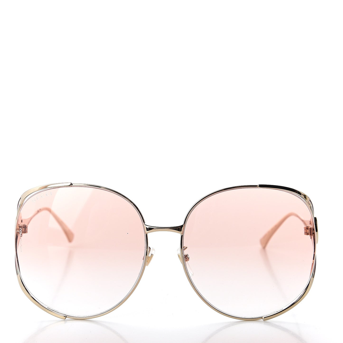 Metal Oversized Round Frame GG0225S Sunglasses Gold