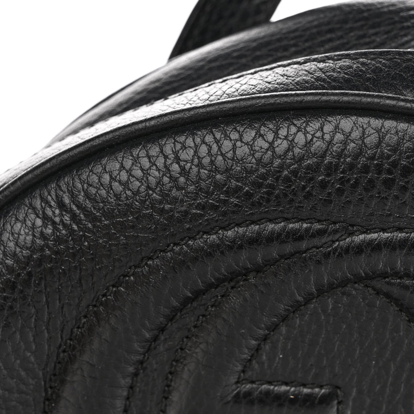 Pebbled Calfskin Soho Chain Backpack Black
