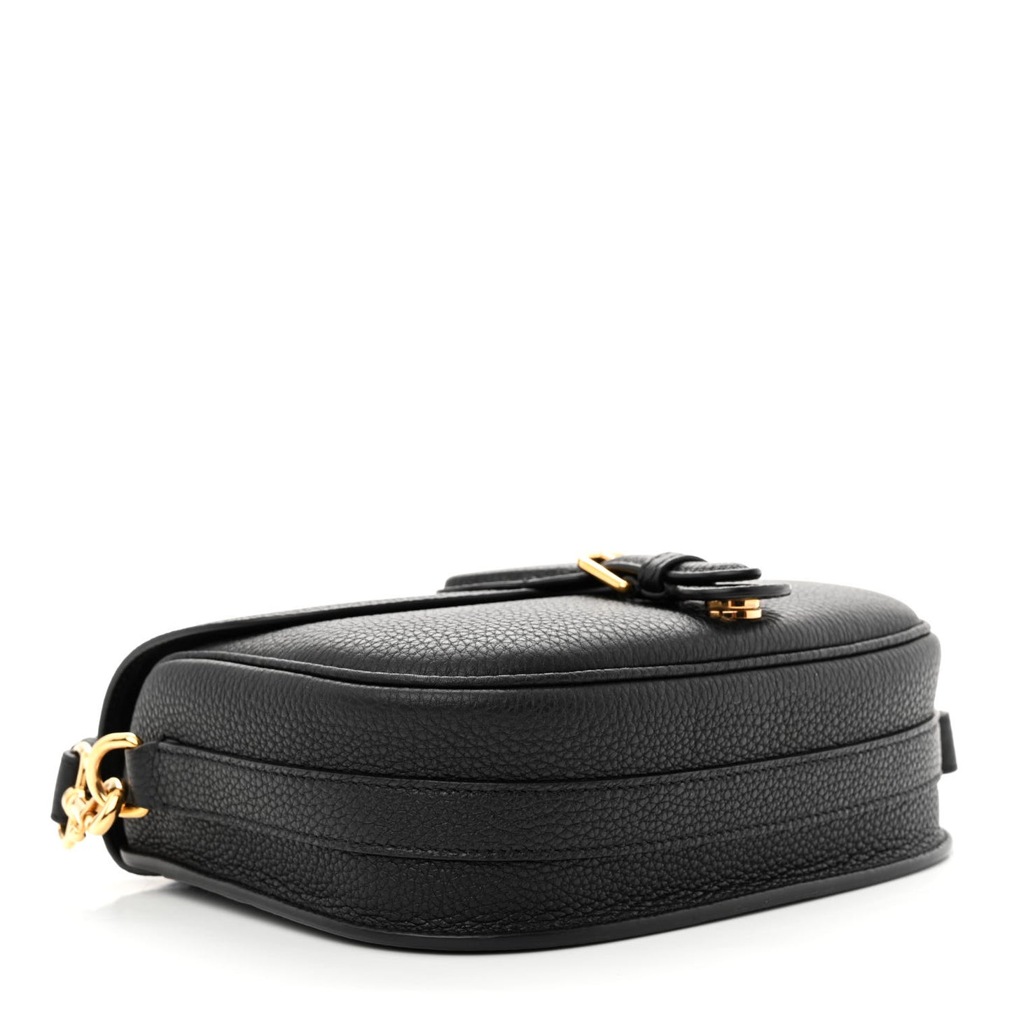 Grained Calfskin Medium Bobby Flap Black