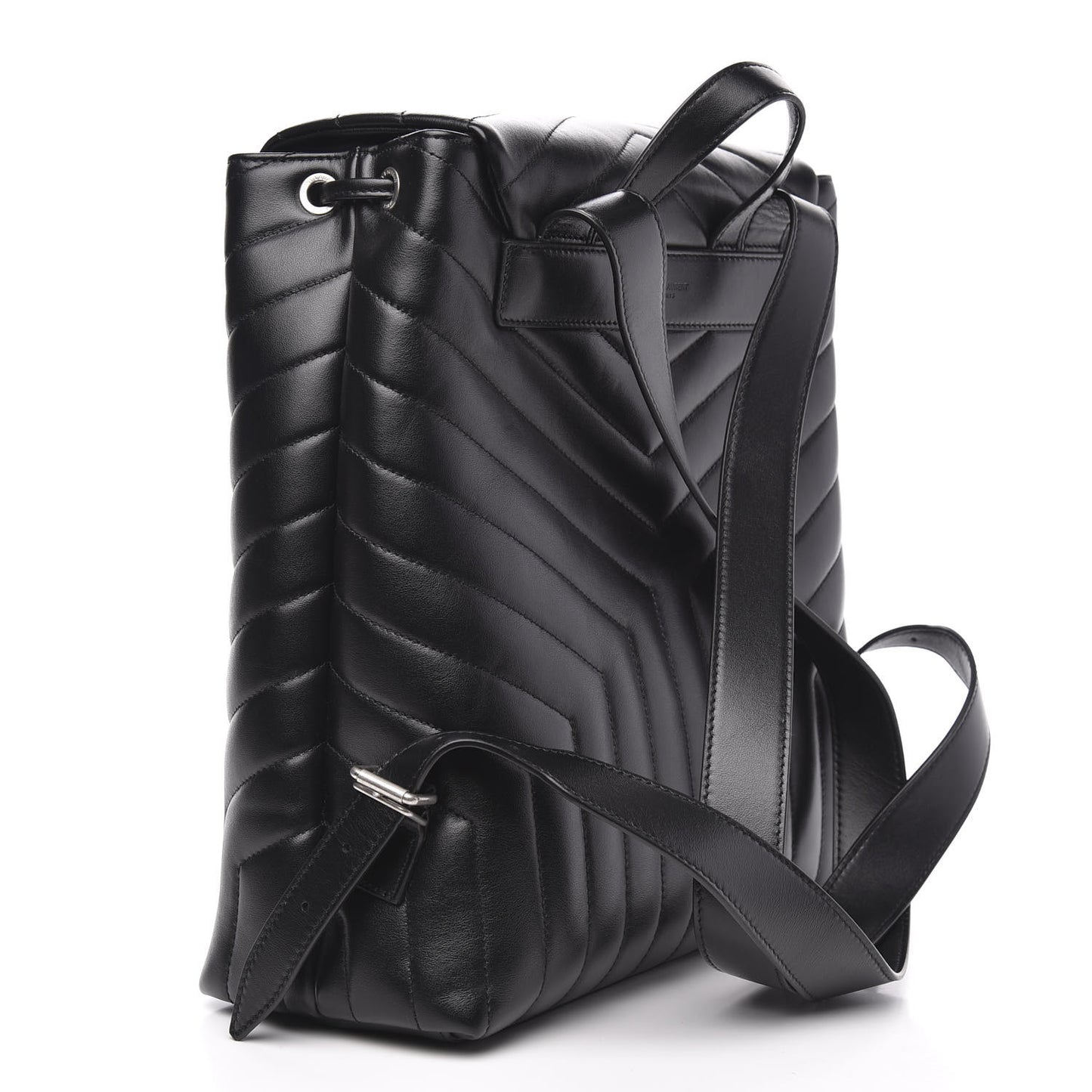 Calfskin Y Quilted Monogram Medium Loulou Backpack Black