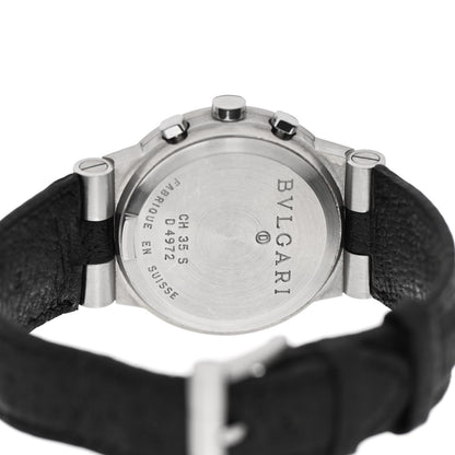 Bulgari Stainless Steel Calfskin 35mm Diagono Quartz Watch Black 4 of 4