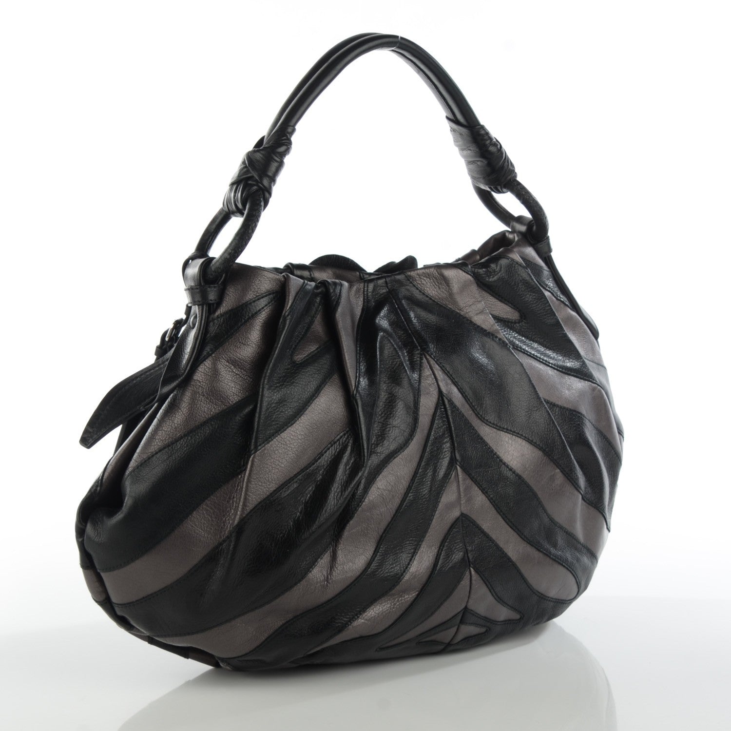 Prada Vitellino Mordo Hobo Grafite 3 of 8