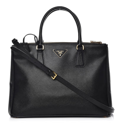 Prada Saffiano Medium Galleria Double Zip Tote Black 1 of 13