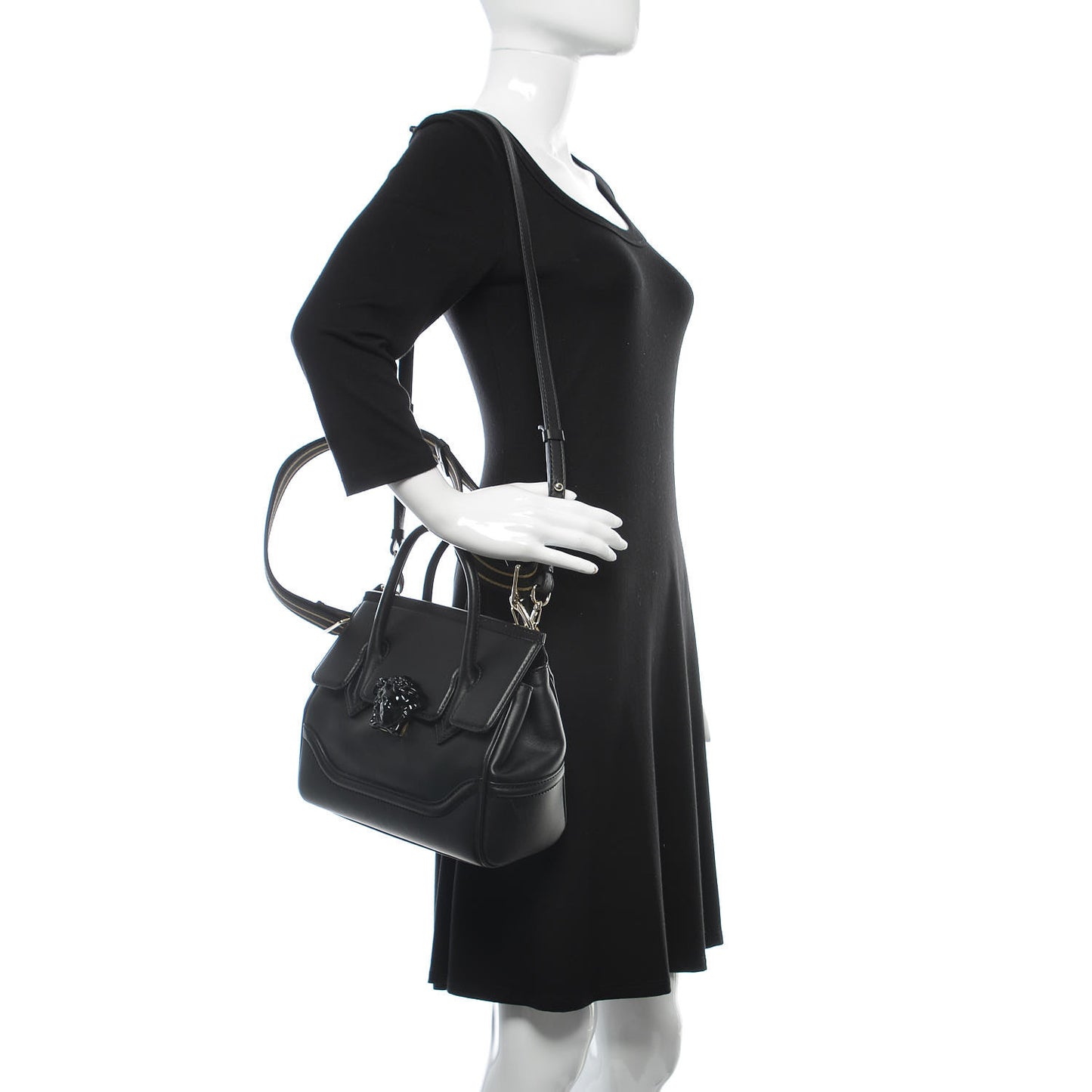 Calfskin Medium Palazzo Empire Bag Black