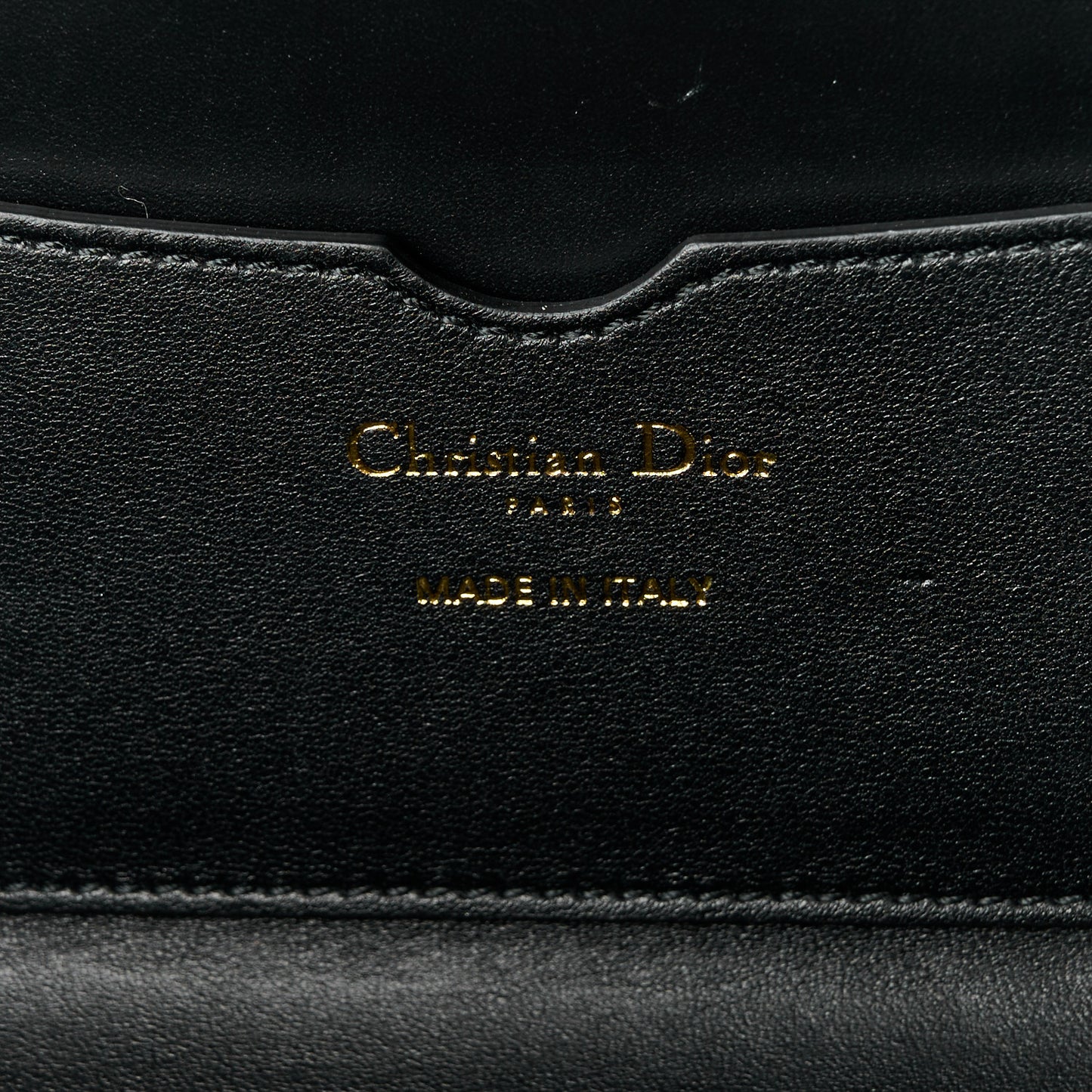 Calfskin Cannage Frame Bag Black