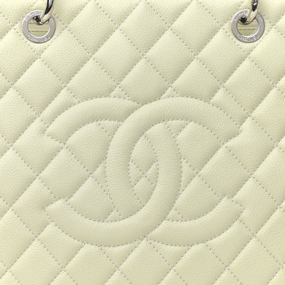 Chanel Caviar Quilted Grand Shopping Tote GST Light Green 7 of 9
