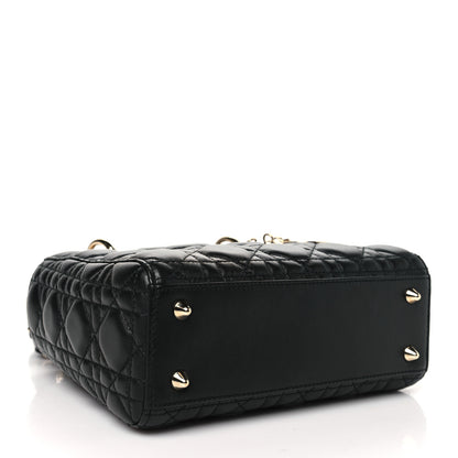 Christian Dior Lambskin Cannage Small Lucky Badges My Lady Dior Black 4 of 10