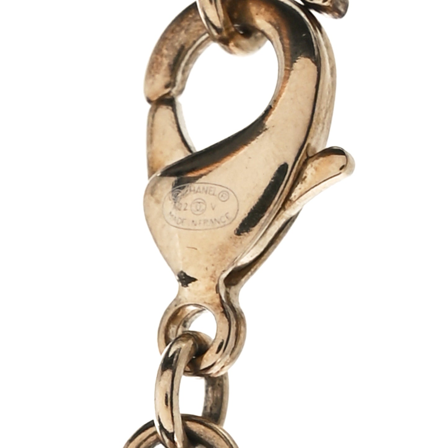 Crystal Pearl CC Choker Necklace Gold