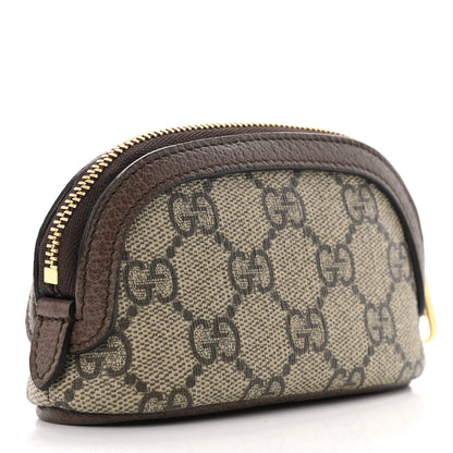 Gucci GG Supreme Monogram Web Ophidia Dome Key Pouch Beige New Acero 2 of 6