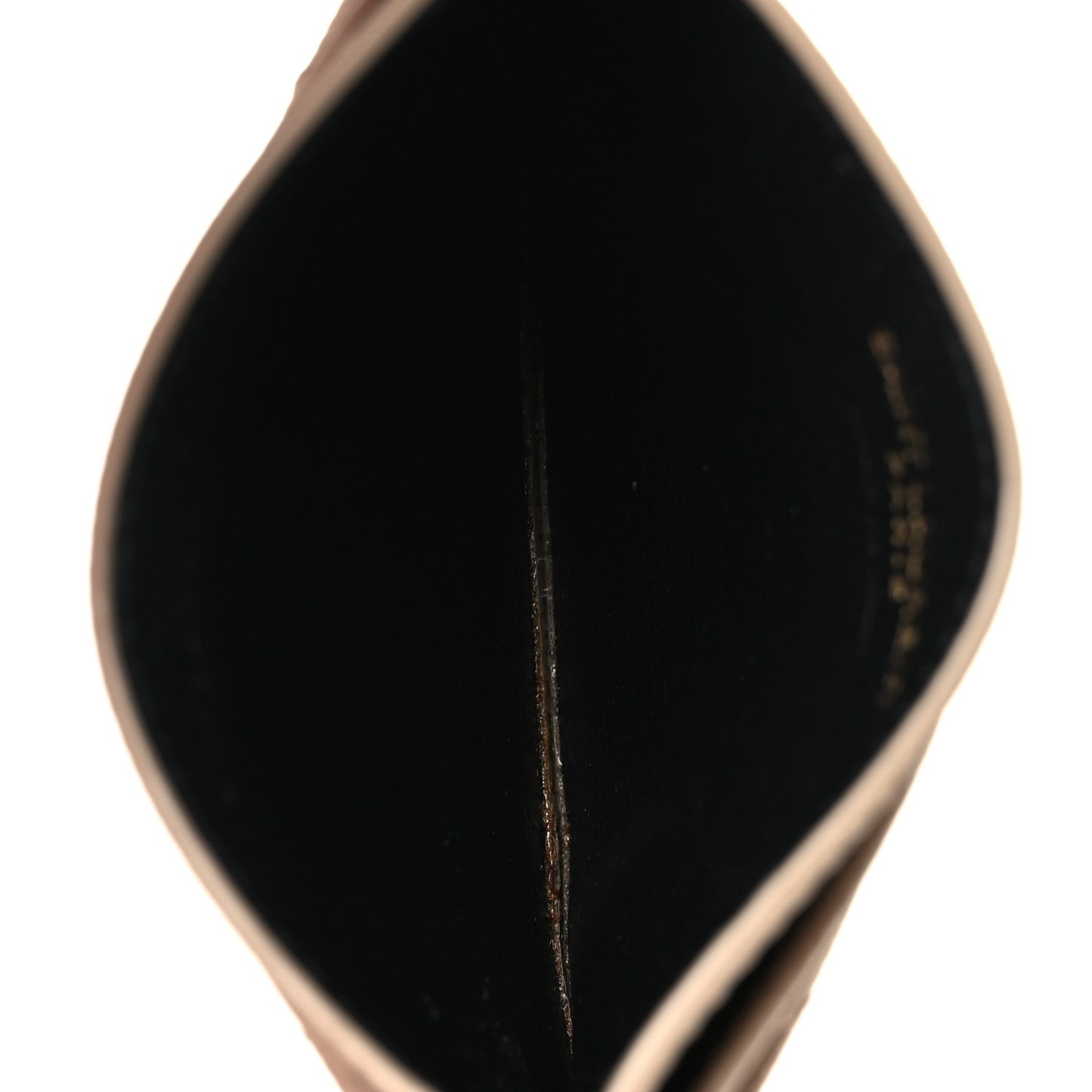 Grain De Poudre Matelasse Chevron Monogram Credit Card Case Dark Beige