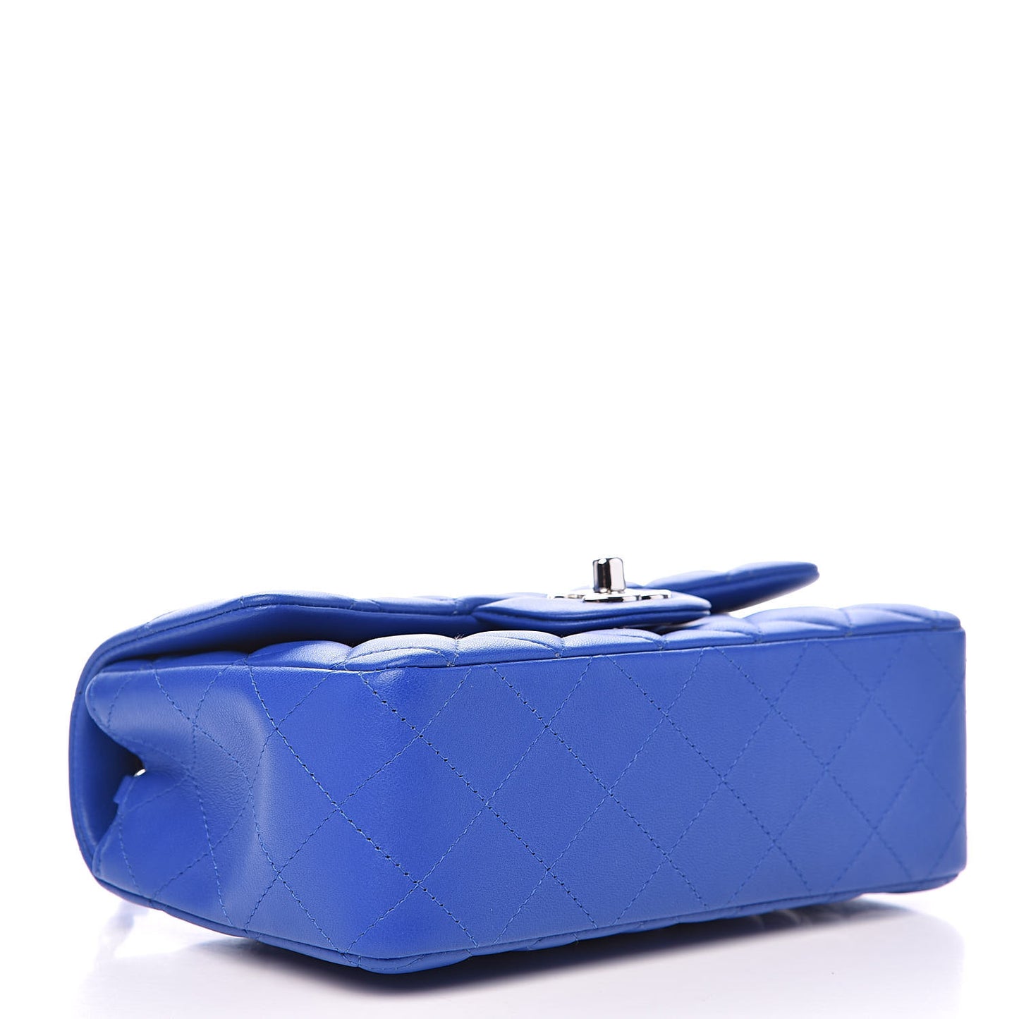 Lambskin Quilted Mini Rectangular Flap Royal Blue