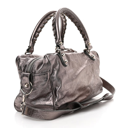 Balenciaga Agneau Classic Hardware Box Bag Metallic 4 of 15