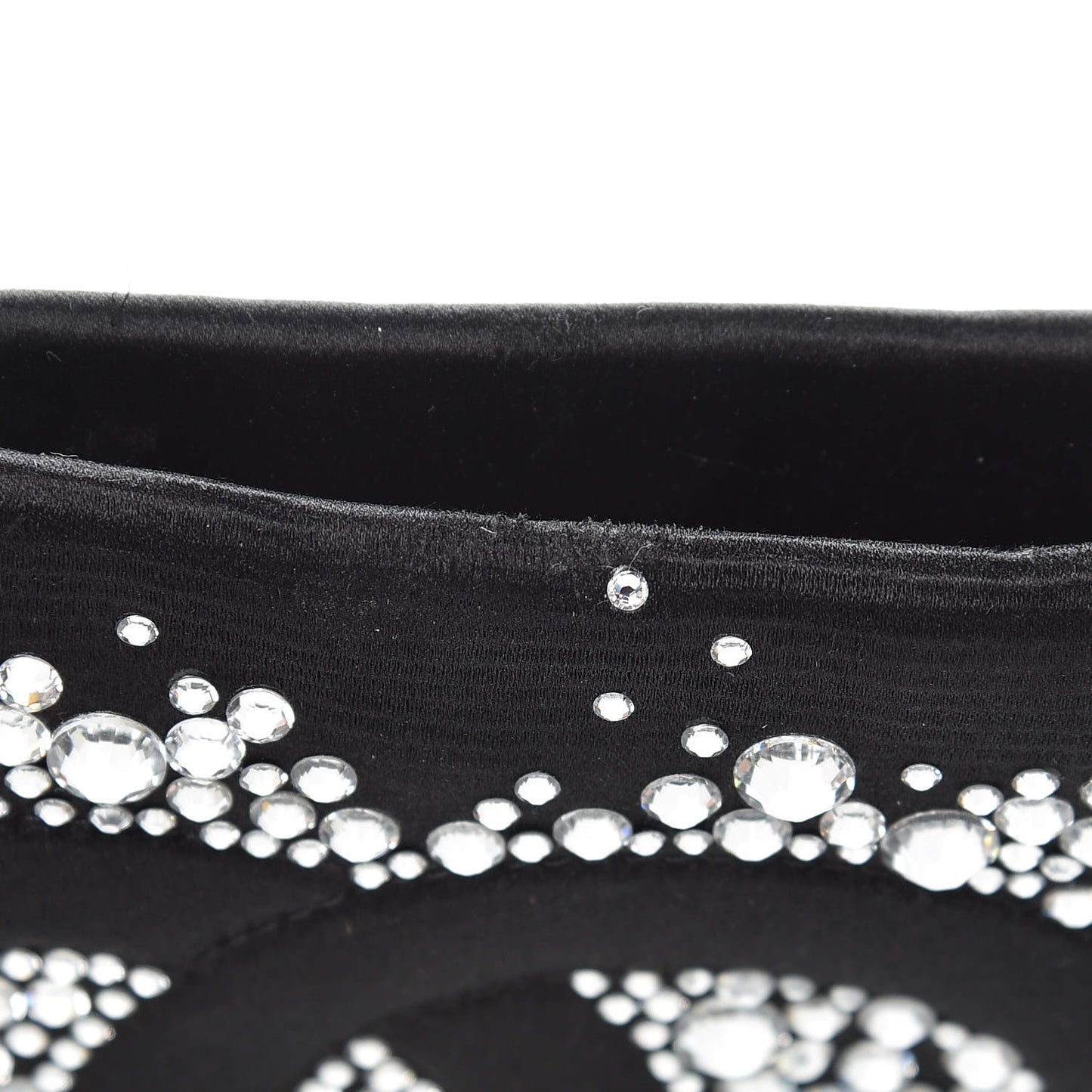Satin Diamante Evening Clutch Bag Black