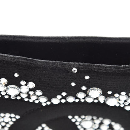Chanel Satin Diamante Evening Clutch Bag Black 13 of 14