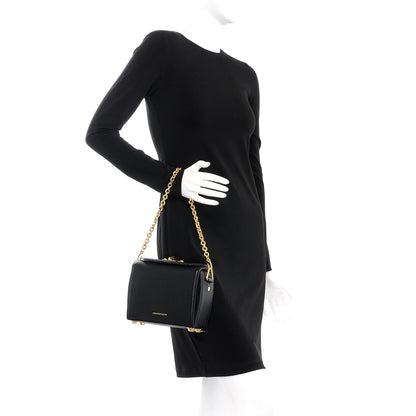Alexander McQueen Silky Amish Grained Goatskin Box Shoulder Bag 16 Black 3 of 13