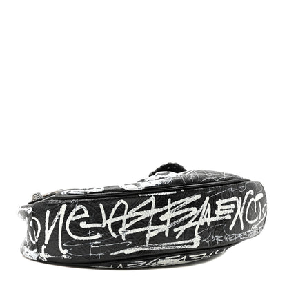 Balenciaga Agneau Arena Graffiti Le Cagole Shoulder Bag XS White Black 5 of 11